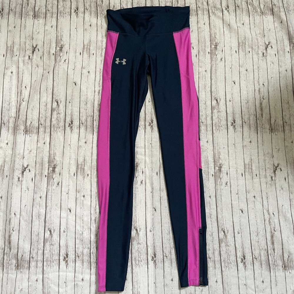 Under Armour Womens Heat Gear Compression Leggings Size Extra Small XS Blue